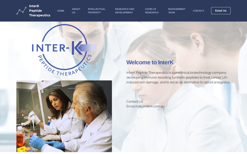 Inter-K Peptide Therapeutics